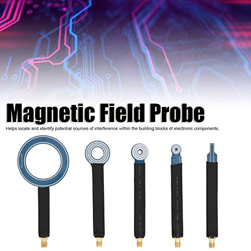 Image of 5Pcs Near Field Magnetic Field Probes Set Near Field Probe SMA Magnetic Field Probe with Storage Box, Connect to Spectrum Analyzer, SMA Conduction Radiation Test Antennas Medidores EMF