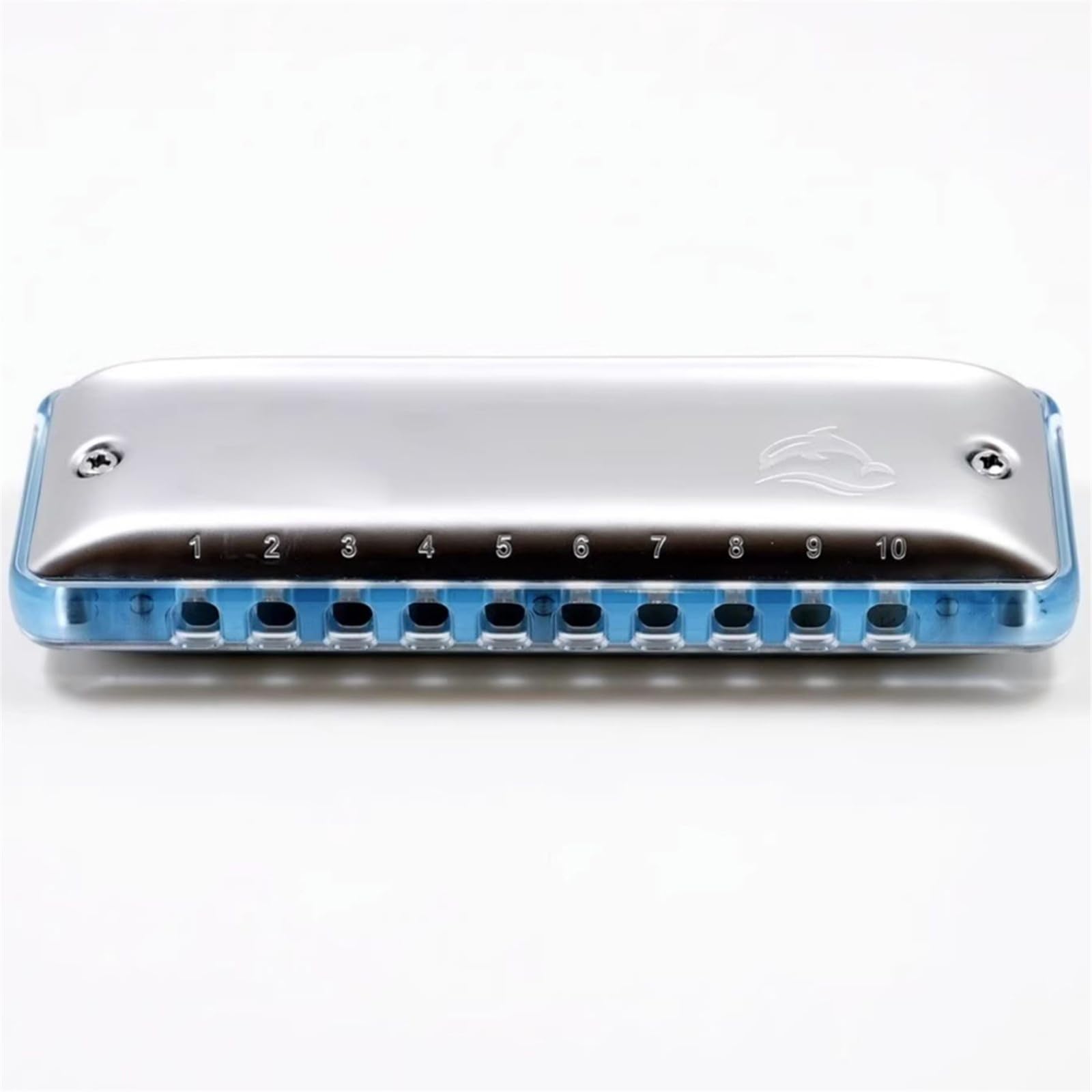 Harmonica Blues 10 trous débutant professionnel Performance clé C(Light-blue)