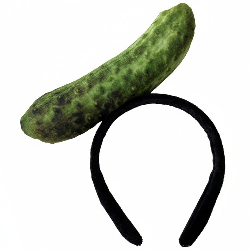 Luxylei Simulated Food Hair Hoop Funny Kawaii Fruit Vegetable Headwear Novelty Cucumber Fancy Dress Hair Bands for Halloween Party