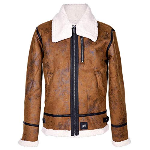 Sixth June Veste aviateur Revers Faux Mouton Marron