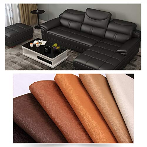 Cuir synthétique grainé marron de qualité supérieure pour meubles