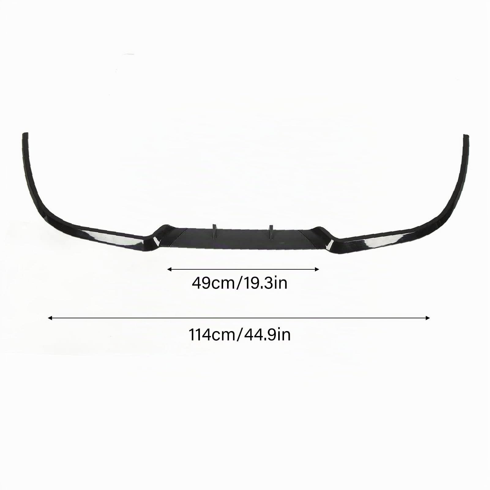 Alerón de Labio Delantero, Separador de Parachoques Resistente a Impactos, Repuesto Delantero de 114 Cm para Seat Rojo (Negro Brillante)