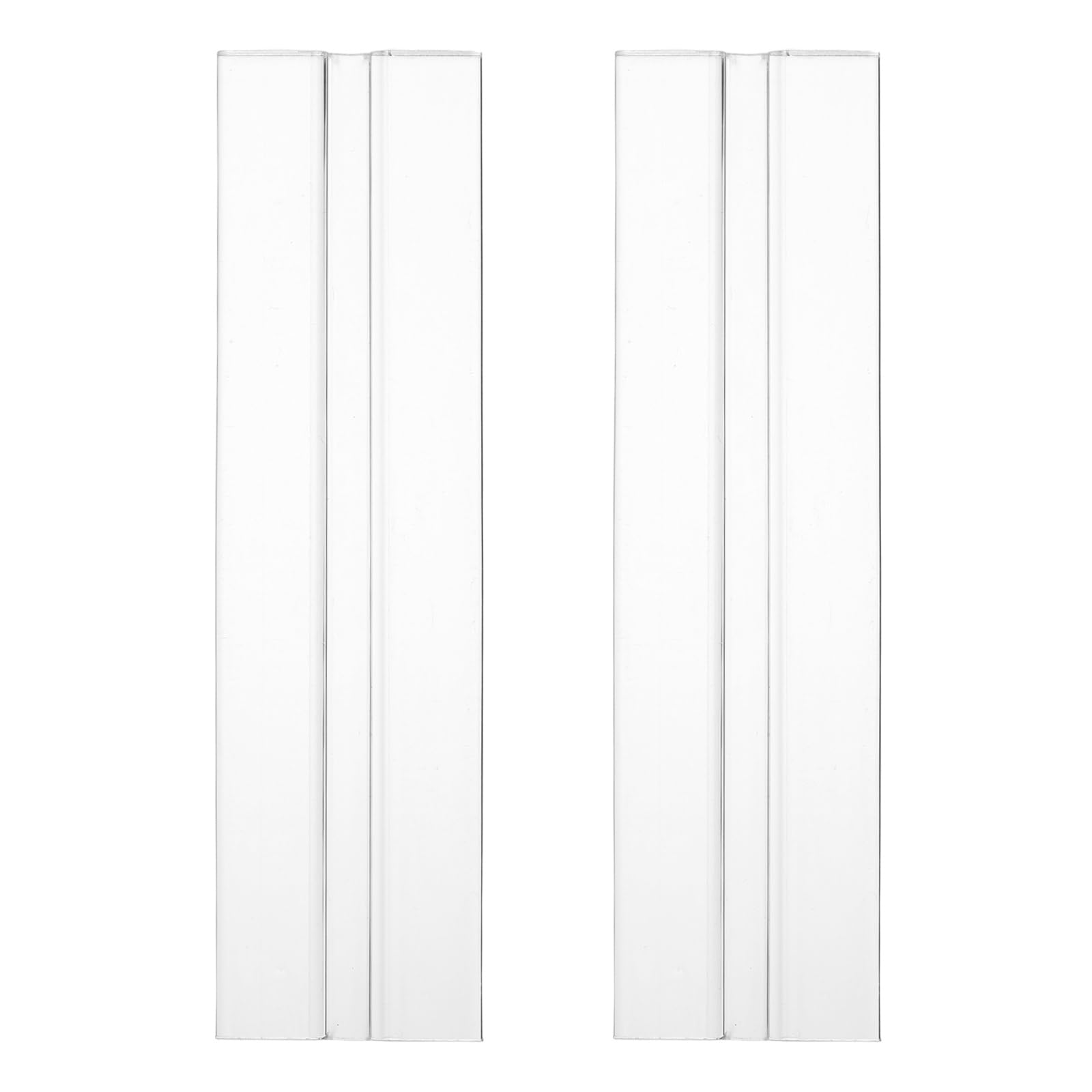sourcing map 2Pcs Acrylic Flexible Hinges, 150x39mm Invisible Living Hinge, 360° Transparent Continuous Piano Low Profile Flex Hinge for DIY Furniture, Display Stand, Cabinets