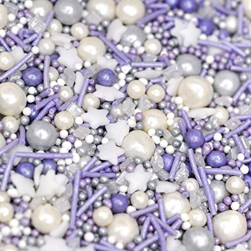Lavender Lullaby Sprinkles Vegan Gluten Free Cake Sprinkle Mix for Magical Cupcakes Birthday Party Purple White (900g / 31.75oz)