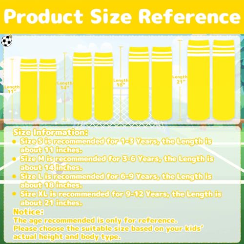 Image of Olreco 1 Pack Toddler Kids Youth Soccer Socks Girls Boys Baseball Socks Youth Knee High Softball Football Accessories Cotton