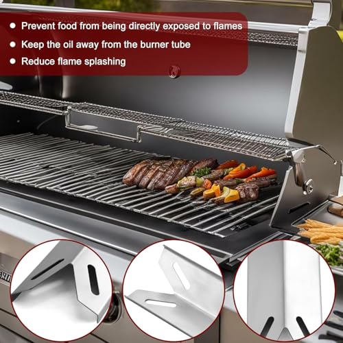 Image of Hiorucet Grill Replacement Parts for Cuisinart 4 Burner Gas Grill GAS9456AS GAS2456AS GAS9456ASO GAS1456ASO, Stainless Steel Heat Plate Burner Igniter for Cuisinart Grill Parts Gas9456as