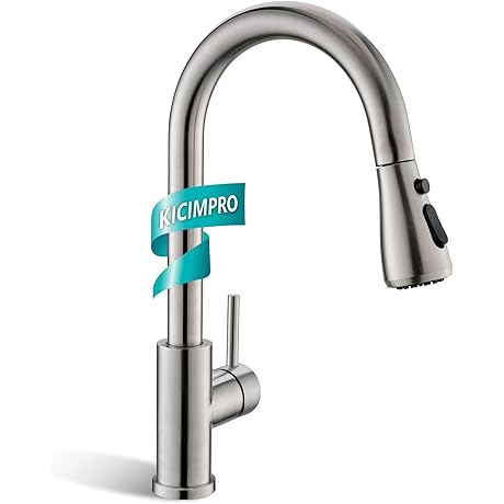 Kicimpro Pull Down Sprayer Single Hole Kitchen Faucet