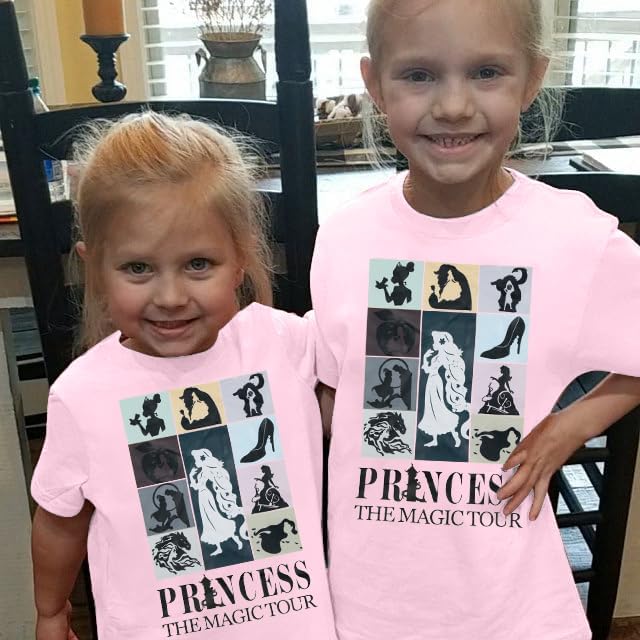Image of Princess Shirts Toddler Girl Magic Kingdom Kid Shirt Girls Trip Tee Holiday Magical Castle Vacation Short Sleeve Tops