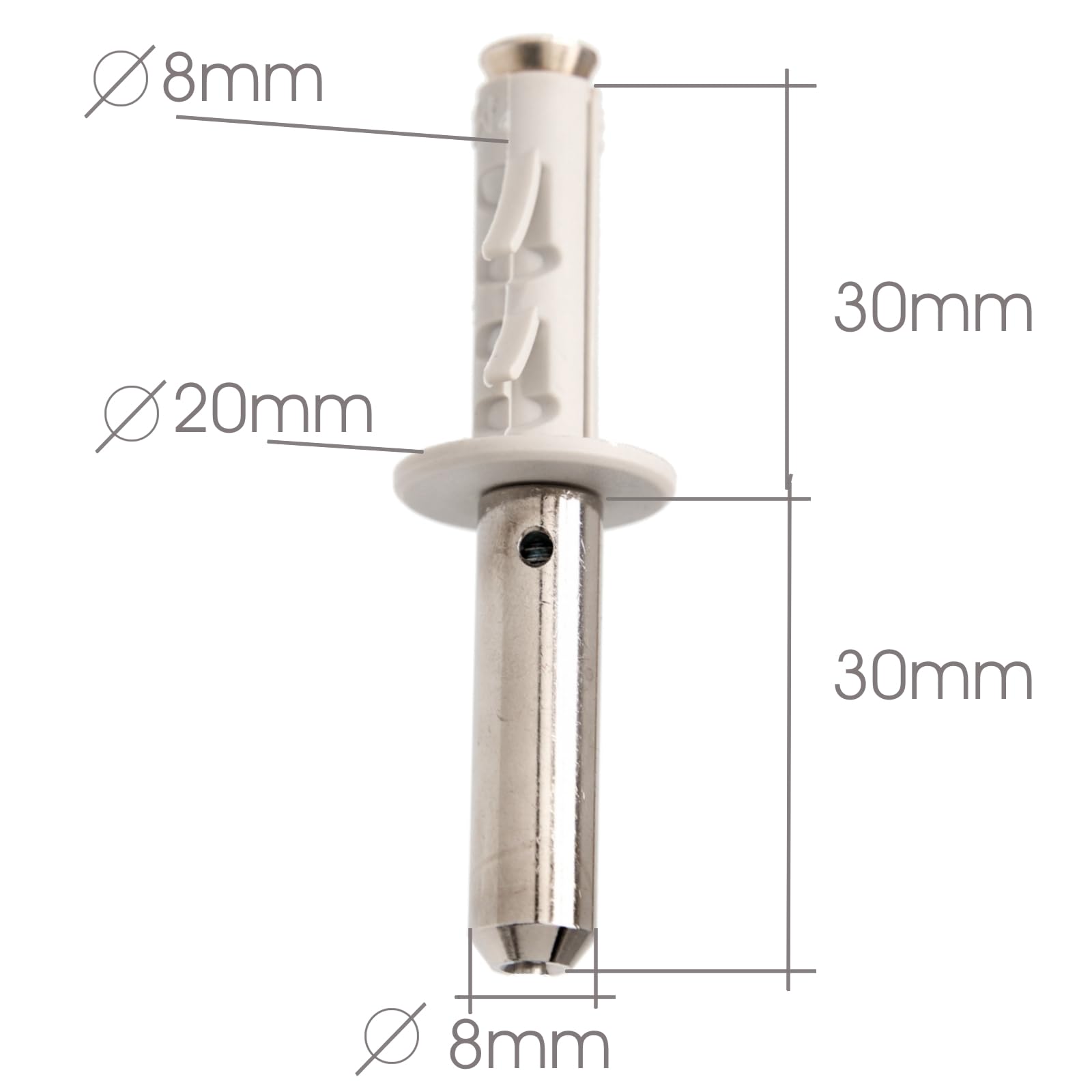 Gancho para colgar cuadros | Gancho RM con ajuste manual | Cable de acero de 2 m | Altura regulable sin herramientas | Soporta hasta 15 kg | Incluye taco expansivo - 5 unidades