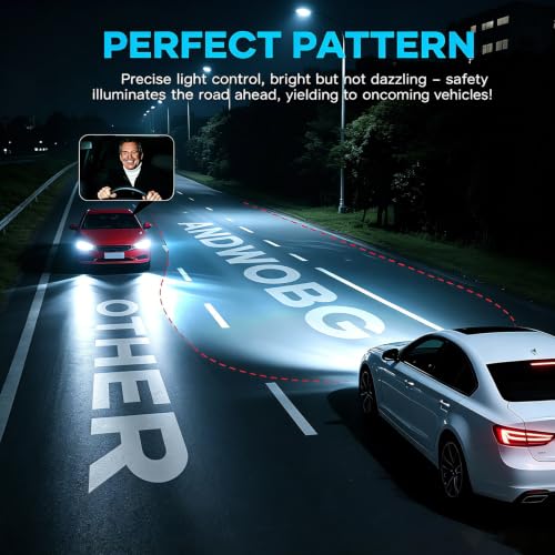 Image of Lights compatible for Toyota Prius 2010 2011 2012 2013 2014 2015 High Low Beam Bulb Super Bright for Off-Road Snow Rain Night Driving,Plug and Play, 4 Packs
