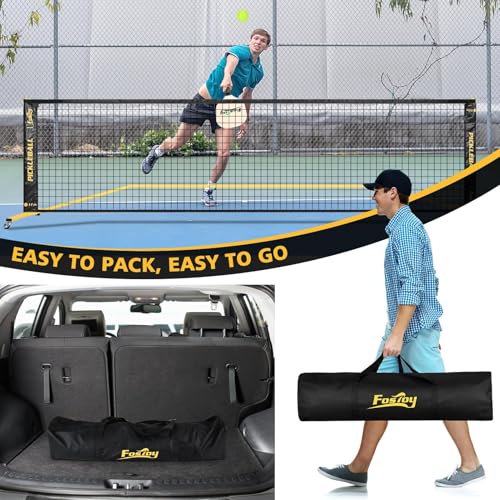 Fostoy Portable Pickleball Net Set with Wheels, 22 FT & Half Court 11 FT - image 6