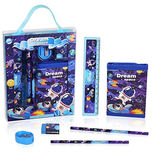 Vicloon Set Papeleria Para Niños, Set De Papelería De Astronauta, Incluye Papelería Y Cartera Astronauta, Set De Papelería En Caja, Juego De Papelería De Regalo Para Niños | Ya disponible en tu tienda friki favorita! En mundofriki.es!
