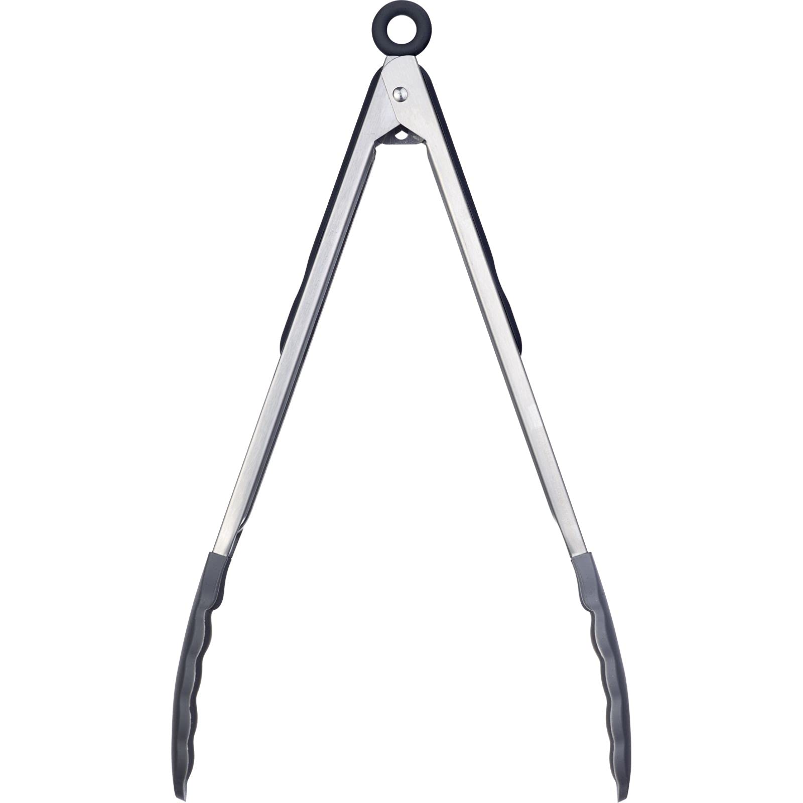 Westmark 2 pinze da portata, con zampe in silicone e manici gommati, lunghezza: 34 cm, acciaio inox/plastica/silicone, Classic Silicone Maxi, argento/nero, 161822E3