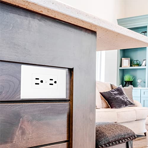 Taymac 5000W Paintable Masque Wall Plate Cover, White, 1-Gang #TOP1