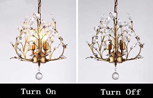 Garwarm 43219-75384 3-Light Crystal Chandeliers,Ceiling Lights,Crystal Pendant Lighting,Ceiling Light Fixtures thumb #7
