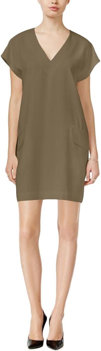 Bar III Womens Crepe V-Neck Casual Dress Green M Dominican Republic | Ubuy Bar III Womens Crepe V-Neck Casual Dress Green M Dominican Republic | Ubuy