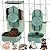 Pet Food Water Dispenser, Small Animals Feeder and Waterer Set Hanging Automatic Food Water Bowl for Cage, Feeding Water Station for Small Dog Cat Kitten Bunny Guinea Pig Ferret