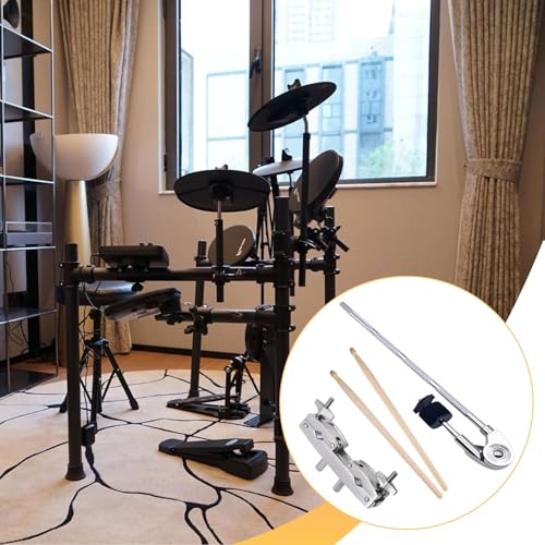 Abrazadera extensible para batería, soporte para platillo, brazo de montaje y abrazadera universal para soporte de platillos miniatura 4