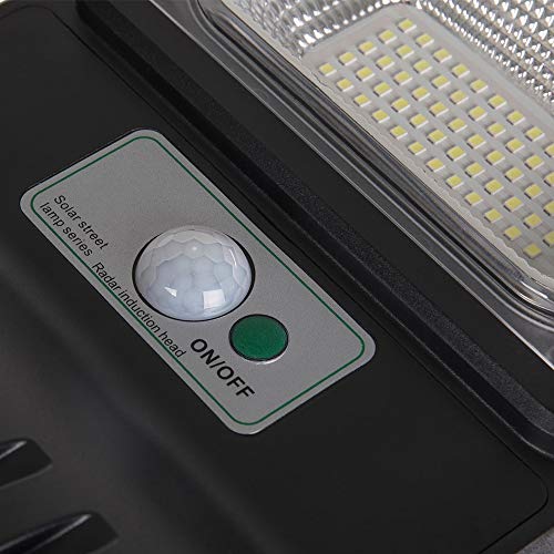 Luminária Solar Poste Led 120w Sensor Controle Quintal Jardim Rua