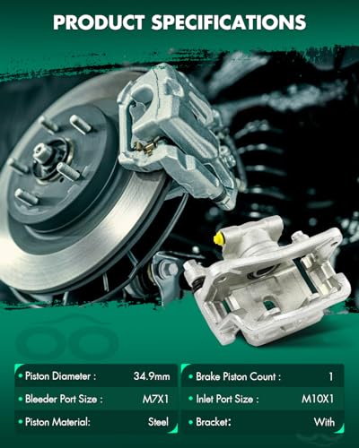 Image of SCITOO 19-B3492 Rear Right Disc Brake Caliper w /Bracket Fit For Mitsubishi For Eclipse 2006-2012,For Mitsubishi For Galant 2007-2009, Single Piston