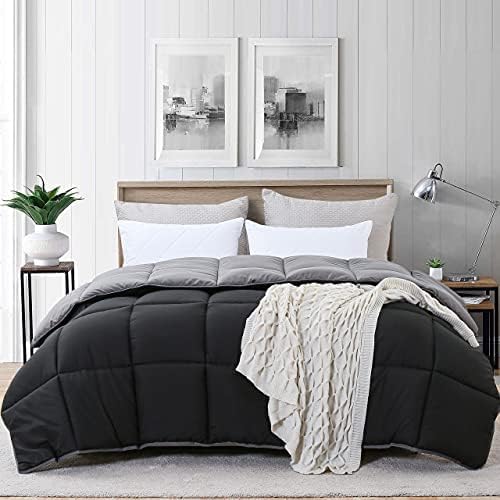 Ousidan Down Alternative Duvet Insert Box-Stitch Quilted Comforter,Brushed Microfiber Cover Lightweight Quilt for All Season,Oversized King-120x98inches