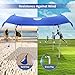 UMARDOO Family Beach Tent Canopy Sun Shade Portable 10×10FT, Large Wind Resistance Beach Sun Shelter Easy Setup with Packable Carry Bag for Outdoor Travel UPF 50+ (Blue)