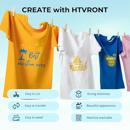 Image of HTVRONT Yellow Flocked HTV Vinyl -12 inch x 6FT Flock HTV Vinyl Heat Transfer, Flock Heat Transfer Vinyl for All Cutting Machines - Easy to Cut & Weed Heat Transfer (Yellow)