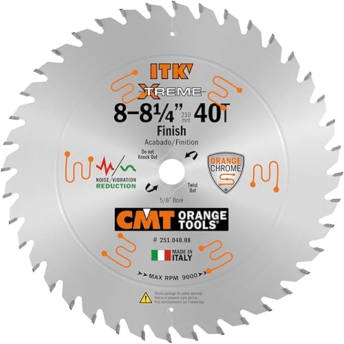 CMT ORANGE TOOLS 251.040.08 ITK Finish Blade 8-1/4"x40x5/8