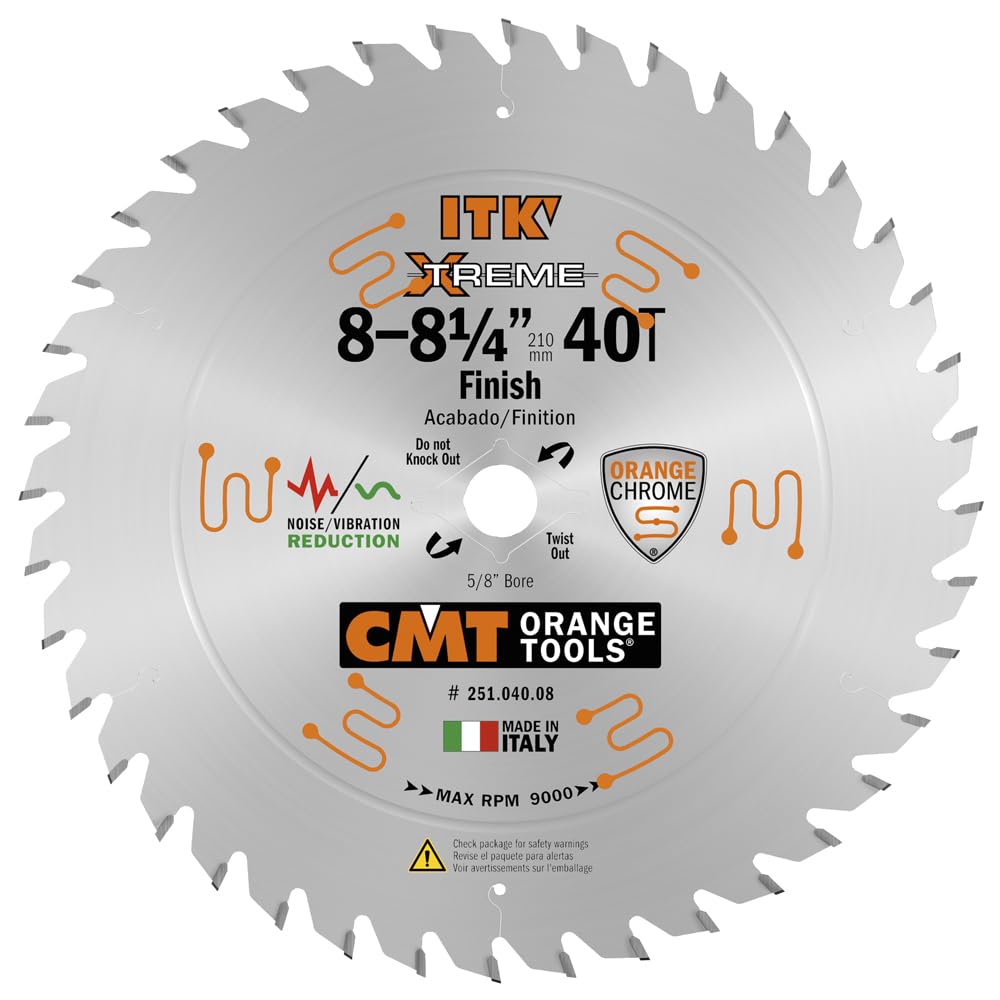 CMT Orange Tools Fine Finish Saw Blade - 8-1/4" -1