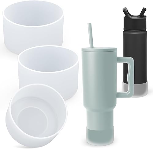 AIERSA 2 vasos de silicona para Simple Modern Trek de 40 onzas con asa, funda protectora para la parte inferior de la botella de agua, accesorios