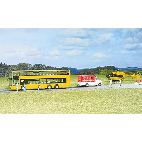 siku 1884, MAN Doppelstock Linienbus, 1:87, Metall/Kunststoff, Gelb, Bereifung aus Gummi – Bild 7