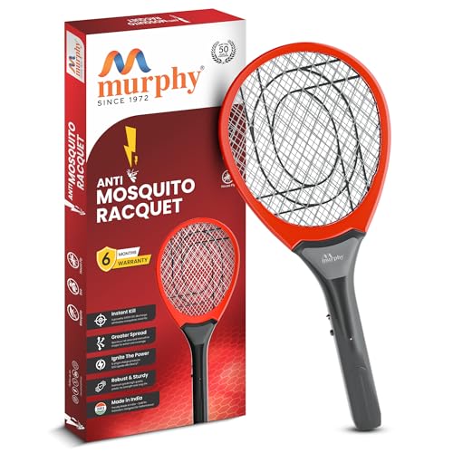Image of Murphy PowerZap Mosquito Killer Bat | Fast-Charge Rechargeable Electric Racket with LED Light | Instant Kill, Long Battery, 6-Month Warranty | Made in India