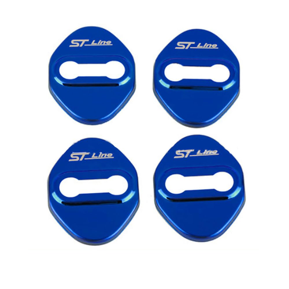 4PCS Car Door Lock Cover Guard Protector compatible with for Ford Focus mk2 mk3 Fiesta Ranger Mondeo S-MAX Kuga Mustang,B