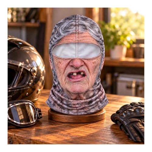 Ski Mask for Men 3D Printed Realistic Funny Balaclava Old Man Ski Mask - image 4