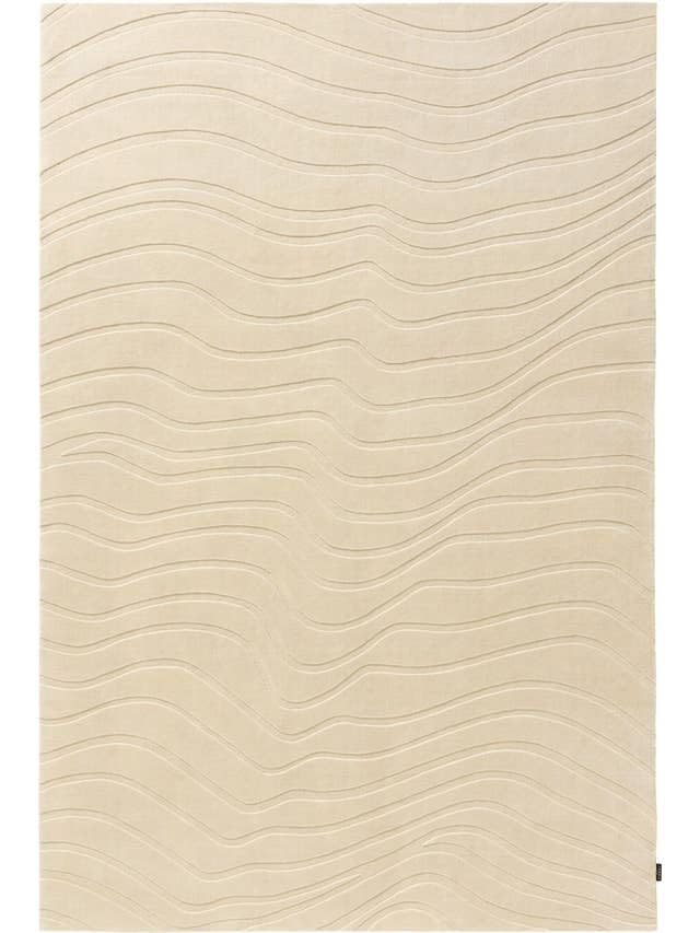 Image of Hand-Tufted Wool Large Carpet for Living Room 12x18 feet Cream Anti-Skid High Pile Thick Carpet & Rugs for Bedroom & Hall
