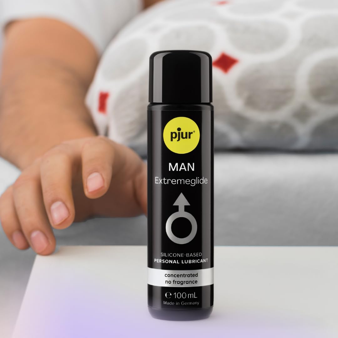 pjur MAN Extremeglide (250ml) - Gel lubrifiant très concentré à base de silicone pour homme - Lubrification extra longue durée