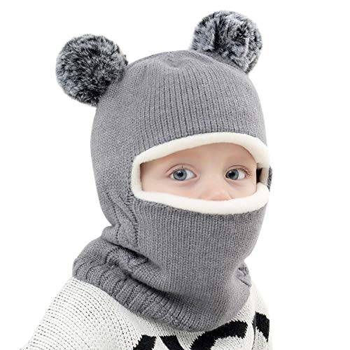 Image of Baby Girls Boys Winter Hat Scarf Kids Earflap Hood Scarves