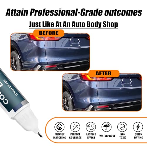 Image of Car Touch Up Paint(B-640M Canyon River Blue Metallic) for Honda | Car Scratch Remover Pen 2-in-1, Automotive Scratch Repair Kit, Quick & Easy Solution to Repair