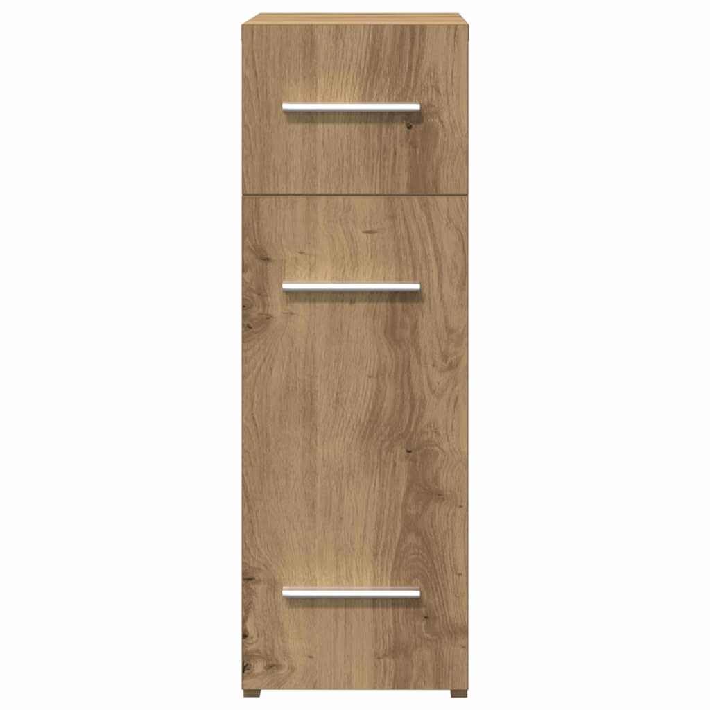 vidaXL Mobile da Farmacia Rovere Artigianale 20 x 45,5 x 60 cm, Mobile da Farmacia Moderno, mobiletto Rettangolare, Legno ingegnerizzato, Soluzione Pratica, Design Minimalista