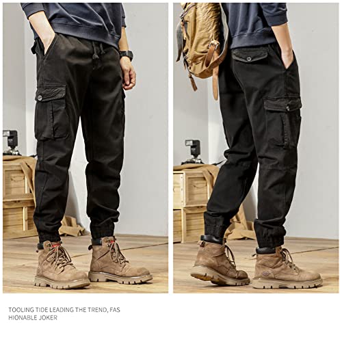 Cargo Pants for Men Slim Fit with Pockets Casual Boys Jogger Pants Trousers3