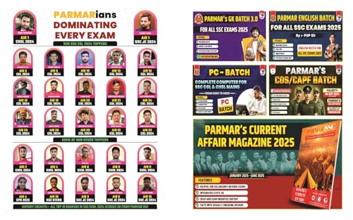 Image of Parmar SSC Fatman | Hindi Medium | GK /GS Theory Book | 1st Edition, 2025 | Useful For SSC CGL and CHSL (Tier 1 & 2) | CPO | MTS | Steno | Selection ... & All Other One Day Competitive Examination