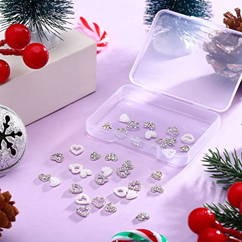 Leelosp 36 Pieces 3D Heart Nail Charms For Nail Heart Nail Rhinestone Decals Love Crystal Nail Charms Diamond Alloy Nail Gems Decorations For Women Girls Nail Valentine's Day Decor(Novel Style) #TOP4