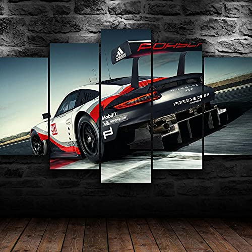 Cadre photo voiture de sport Myrdsio habillage grand mur vide salon moderne