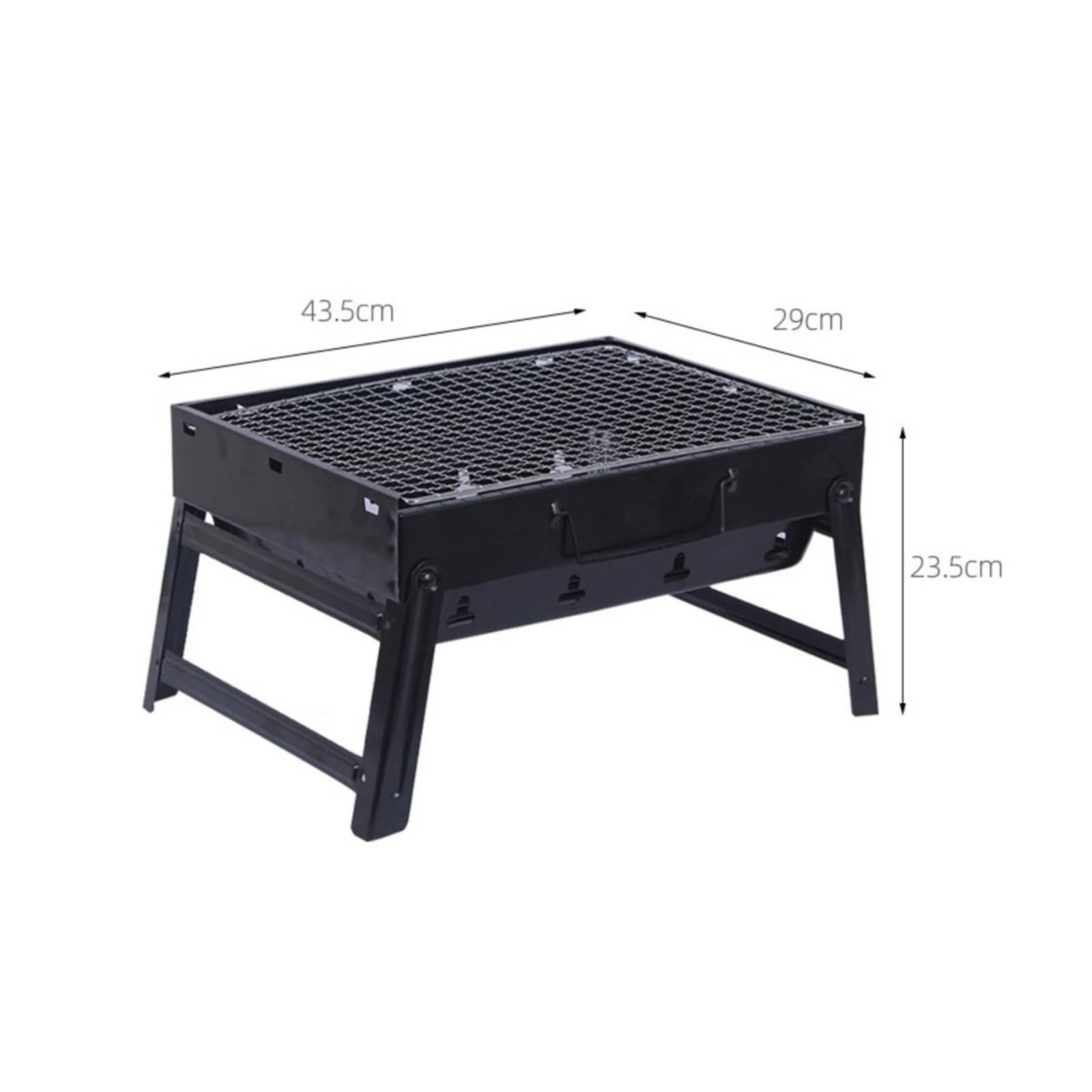 perfeclan Parrilla Portátil Carbón Ligera Barbacoa Portátil Rectangular Resistente Barbacoa Plegable con Patas para Camping, Picnics, Reuniones Al Libre