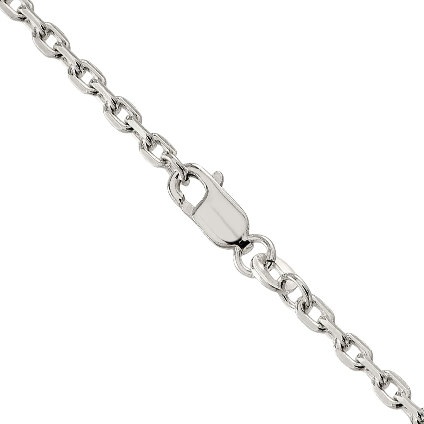 IceCarats 925 Sterling Silver 2.75mm Beveled Cable Chain Necklace Polished