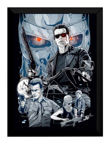 Quadro Filme Exterminador Do Futuro Arte Poster Moldurado