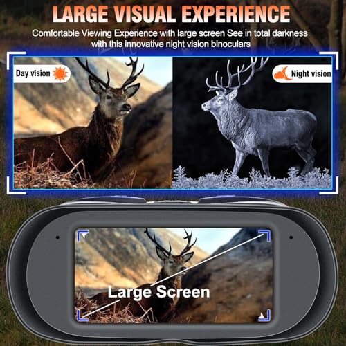 Image of Nightiger 4K Night Vision Binoculars for Adults, Day & Night Vision Infrared Goggles, 7000mAh Rechargeable, 2624ft Long Range, 5X 42MM Zoom for Hunting Camping Hiking