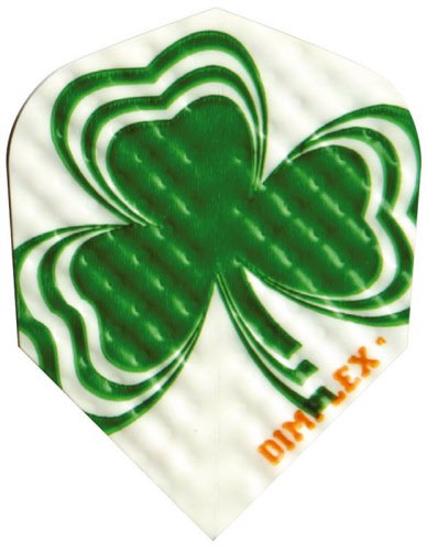 3 Sets of 3 Dart Flights - 4198 - Dimplex Irish Lucky Clover Shamrock Standard Double Thick Dimpled Flights