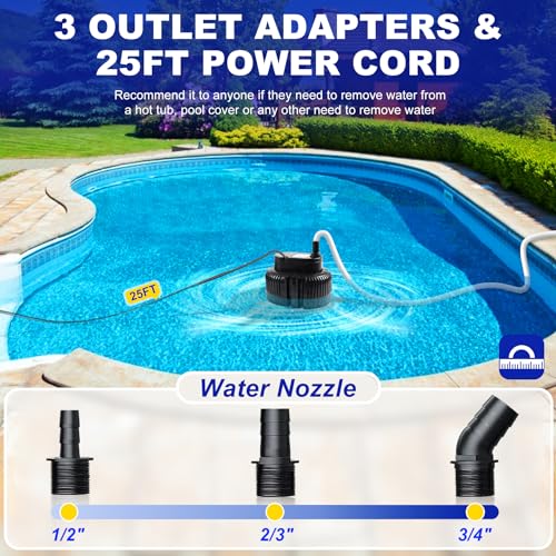 Uniwater Pool Cover Pump Above Ground-Submersible Sump Pump Swimming Water Removal Pumps thumb #1