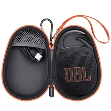 Againmore Capa de viagem de substituição compatível com alto-falante Bluetooth JBL Clip 5/Clip 4, caixa protetora para alto-falantes ultraportáteis, serve para carregador e cabo USB – apenas caixa